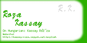 roza kassay business card